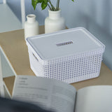 Cesto organizador Ou 8L com tampa Linha Grid