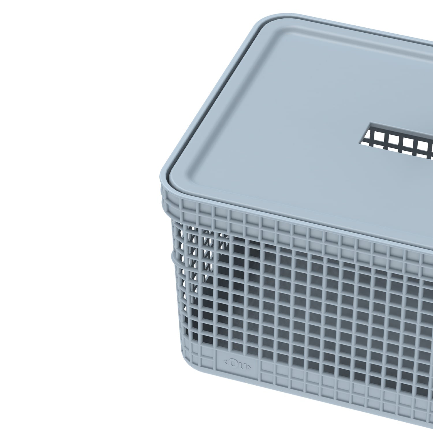 Cesto organizador Ou 8L com tampa Linha Grid