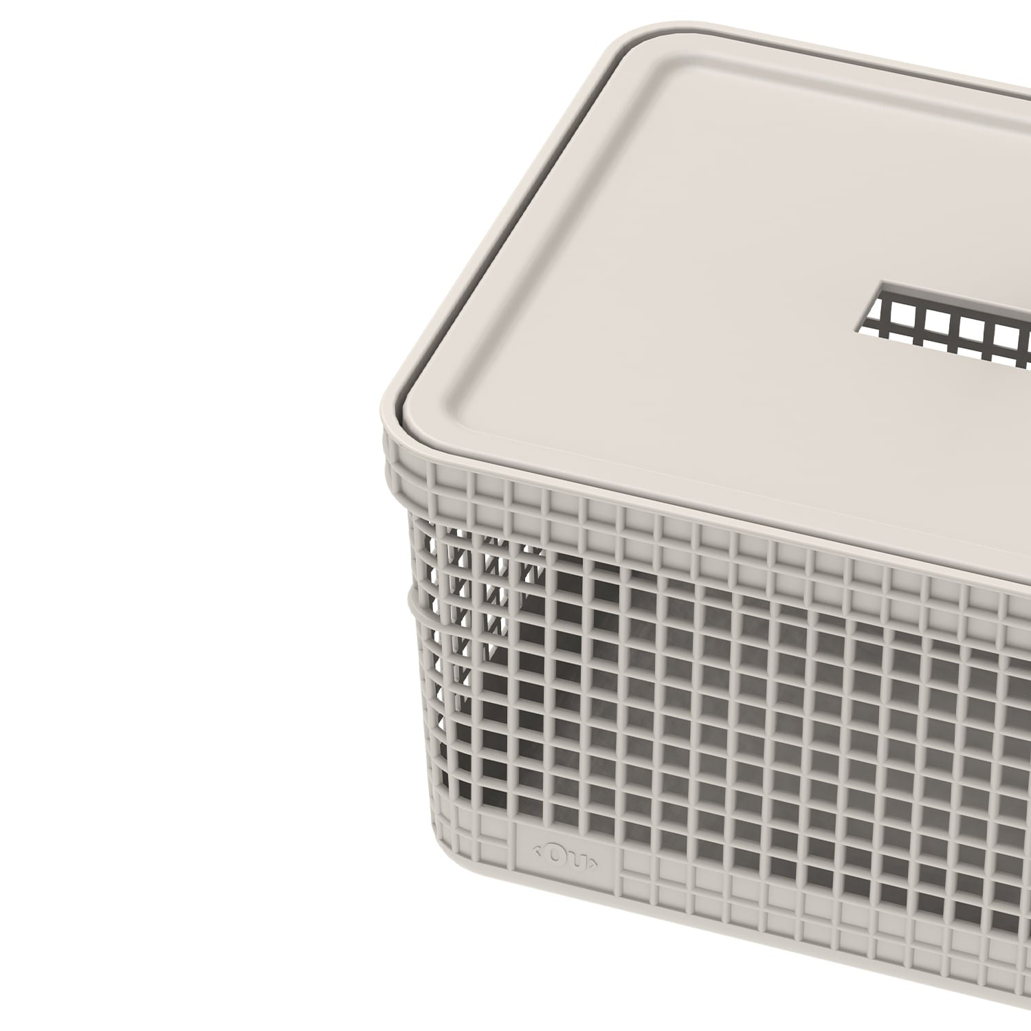 Cesto organizador Ou 8L com tampa Linha Grid
