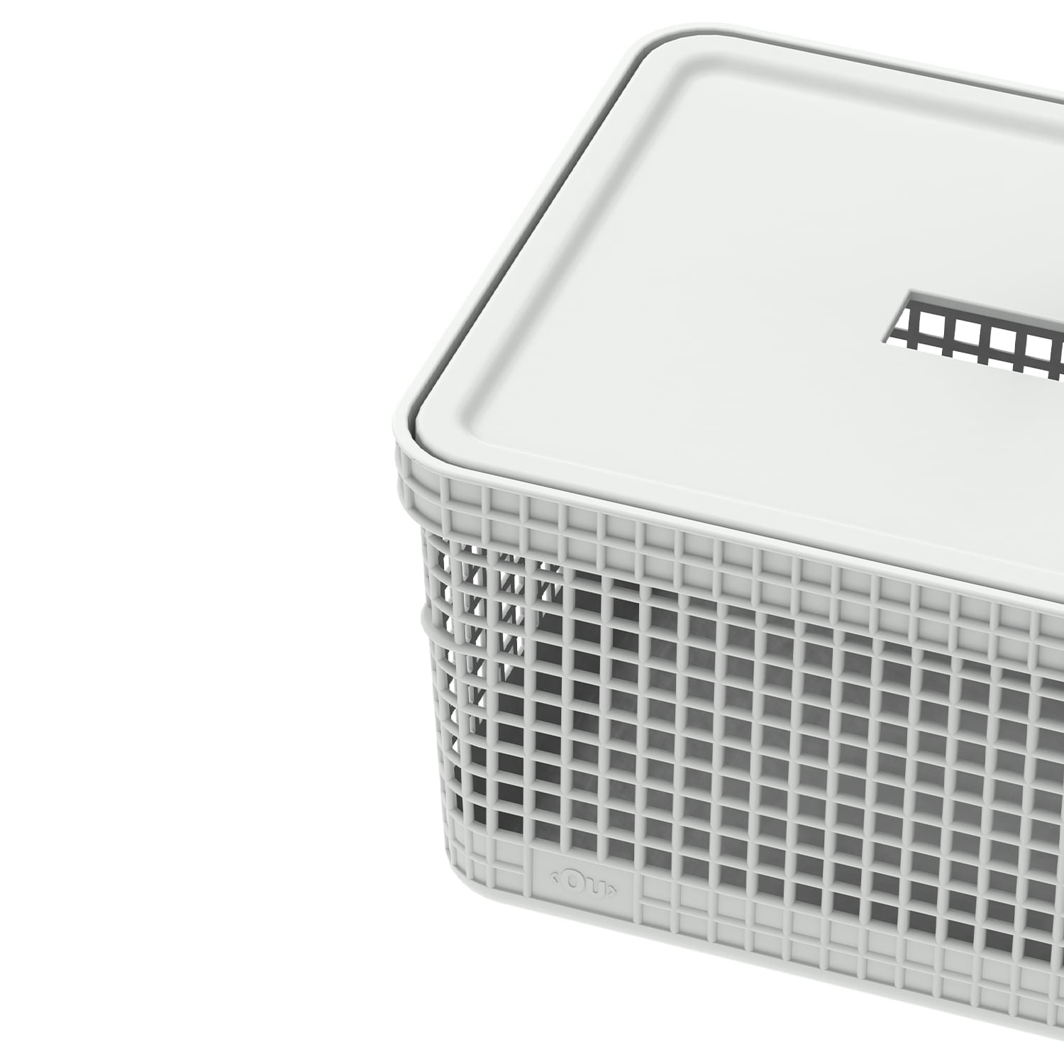 Cesto organizador Ou 8L com tampa Linha Grid