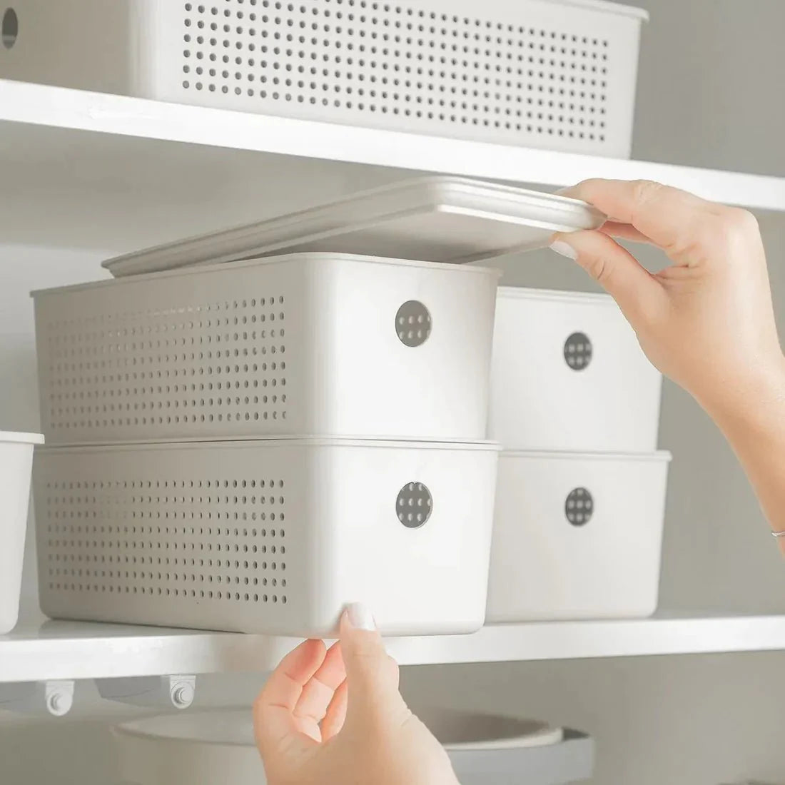 Cesto Ou 3L com tampa Linha Flow