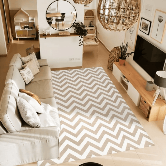 Tapete Legend AntiDerrapante - Bege/Branco