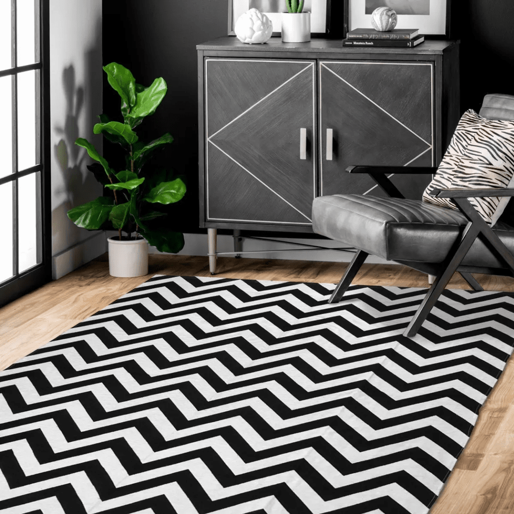 Tapete Legend AntiDerrapante - Preto/Branco