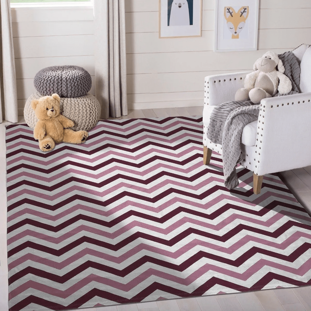 Tapete Legend AntiDerrapante - Rosa/Branco