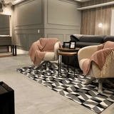 Tapete Eros AntiDerrapante - Preto/Cinza