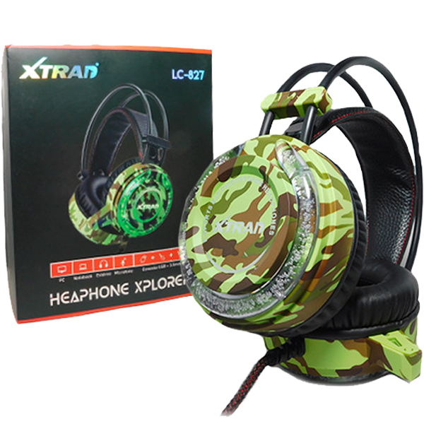 Fone de Ouvido Headphone Headset Gamer com Led (USB + 2 P2) LC-827 - Xtrad