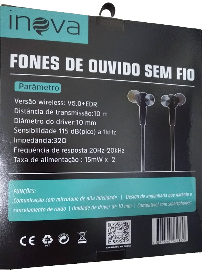 Fone De Ouvido Sem Fio Inova Fon-2261d