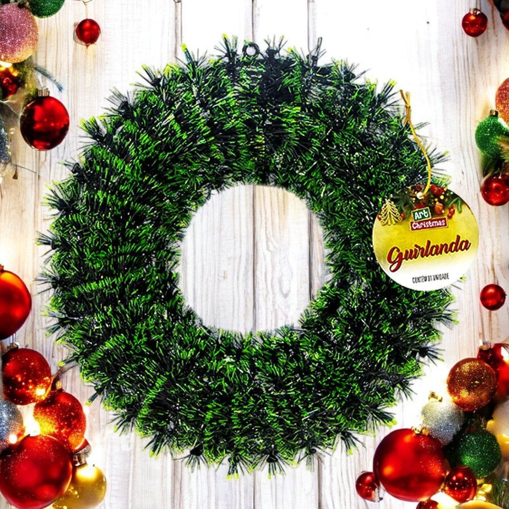 Guirlanda Grande Festão 34cm Lisa Decoração De Natal U / UNICA