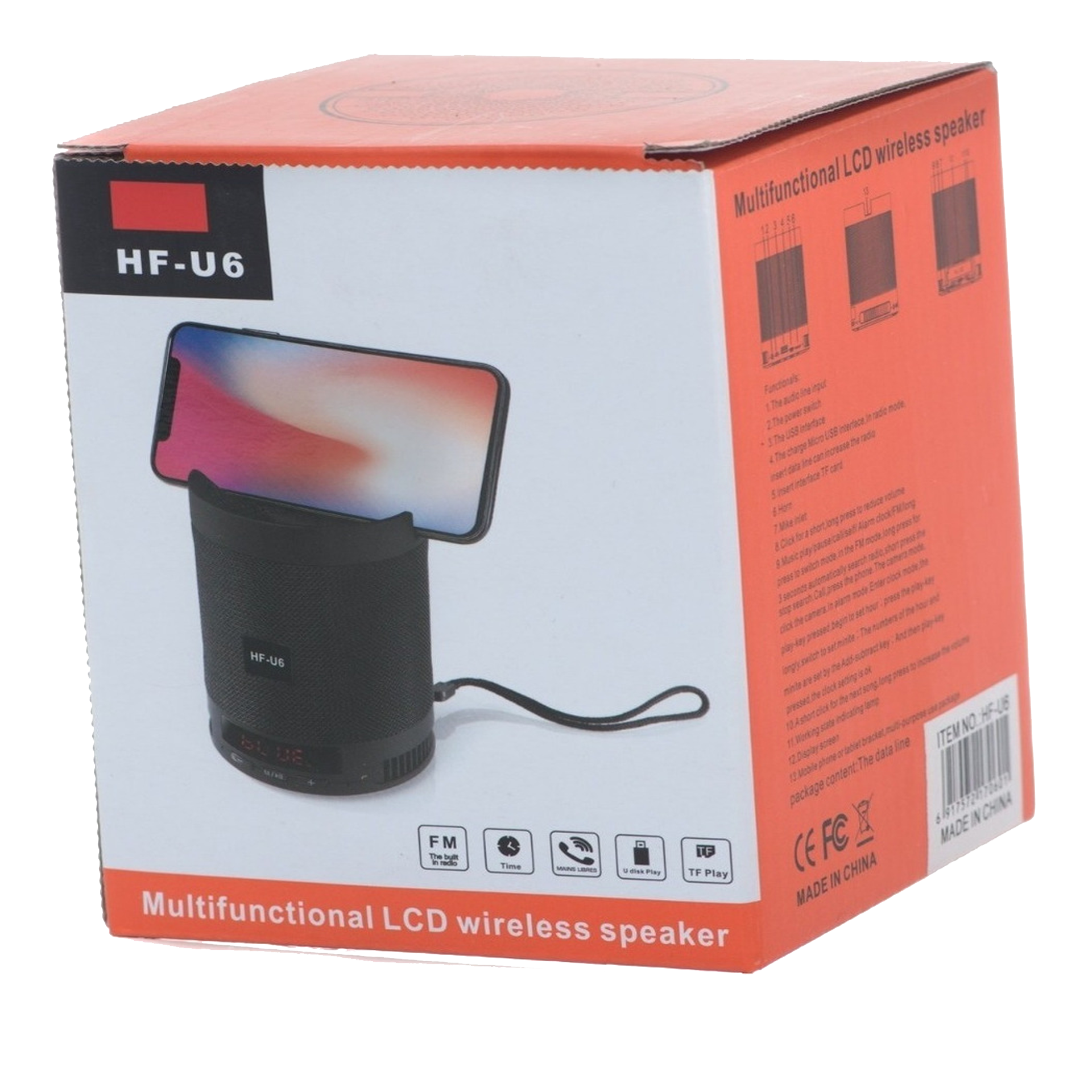 Nova Caixa de Som Musica HF-U3 Caixinha Smartphone Bluetooth Usb Dock