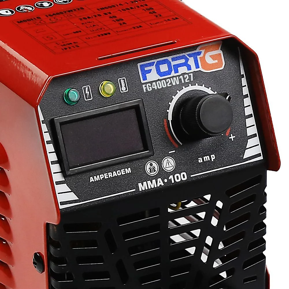 Máquina de Solda Inversora MMA 100A 220V com Display Digital FORTGPRO-FG4002W