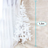 Árvore De Natal Branco 150 Cm Com 240 Galhos Grande U