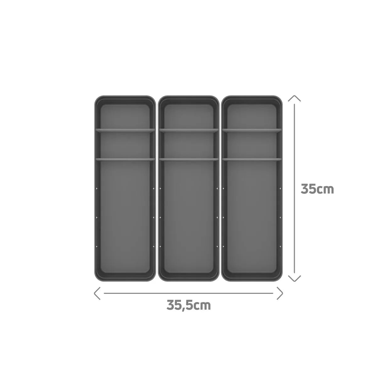 Kit de organizador de gavetas com 2 divisórias Ou 3 peças Linha Logic