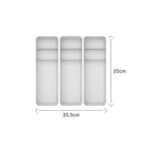 Kit de organizador de gavetas com 2 divisórias Ou 3 peças Linha Logic