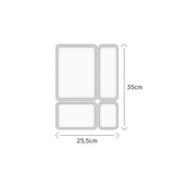 Kit de Organizador de Gavetas Ou 4 Peças Linha Logic