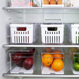 Kit de organizadores de geladeira Ou 3 peças 30x15x13 Linha Clear Fresh