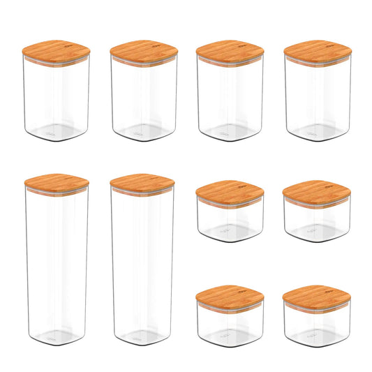 Kit de potes herméticos Ou 10 peças Linha Keep