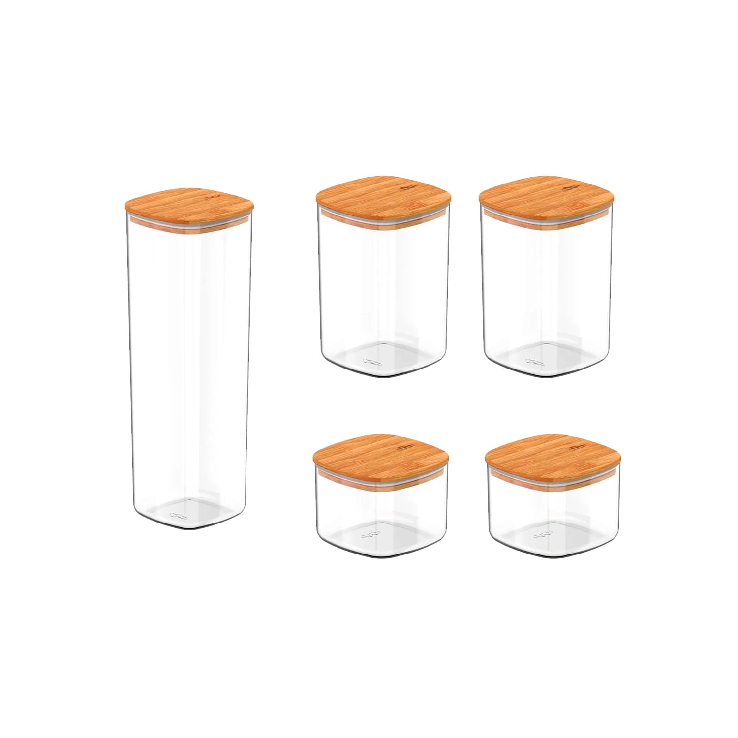 Kit de potes herméticos Ou 5 peças Linha Keep