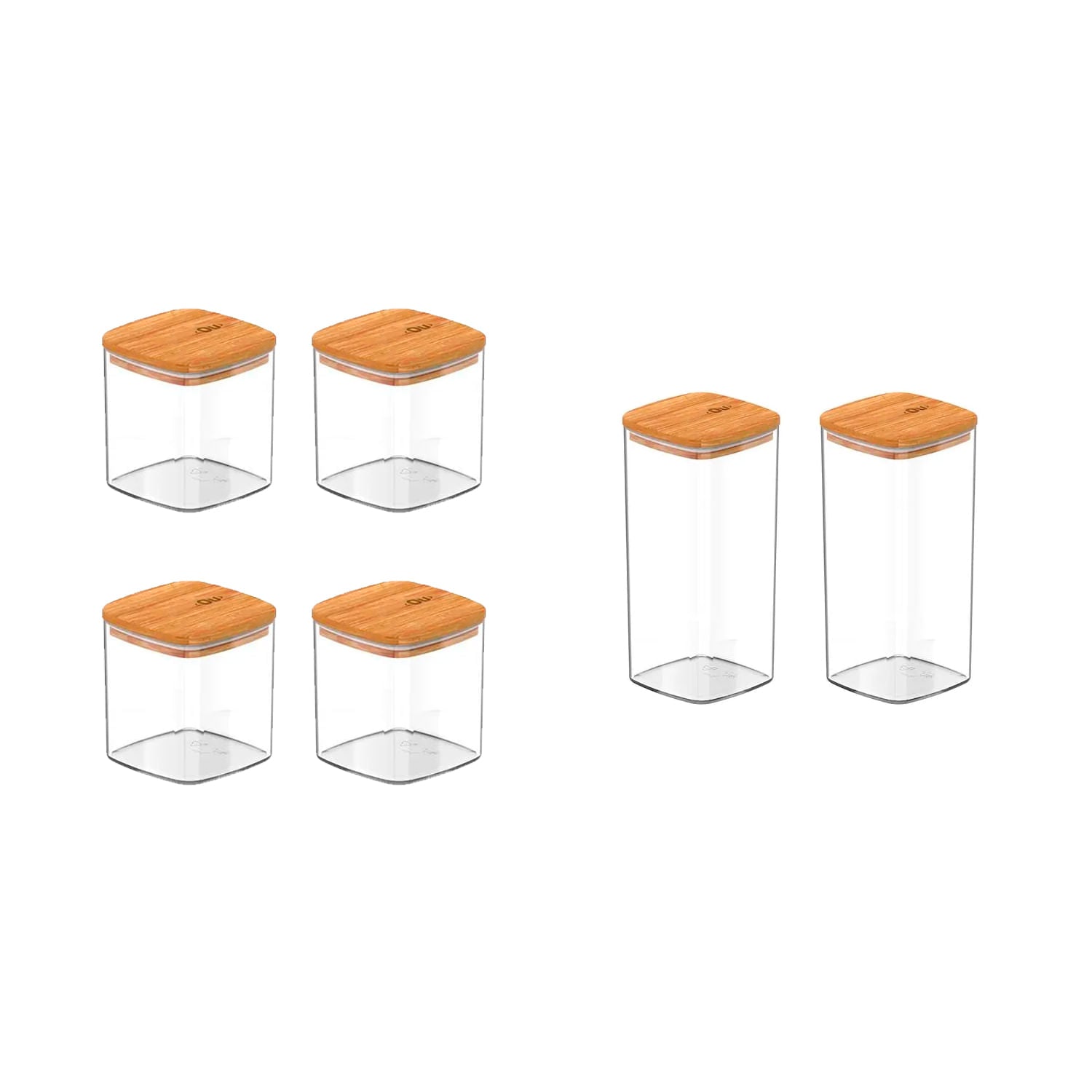 Kit de potes herméticos Ou 6 peças Linha Keep