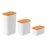 Kit de potes herméticos retangulares Ou 3 peças Linha Keep