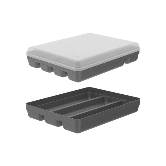 Kit de talheres com tampa e utensílios Ou 2 peças Linha Logic