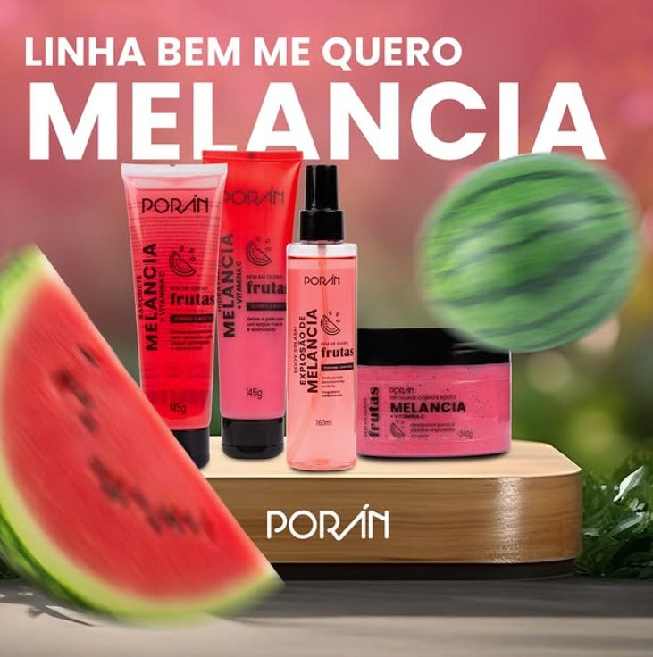 Kit SkinCare e Corporal Poran Limpeza Completa 4 Itens Melancia +Vitamina C