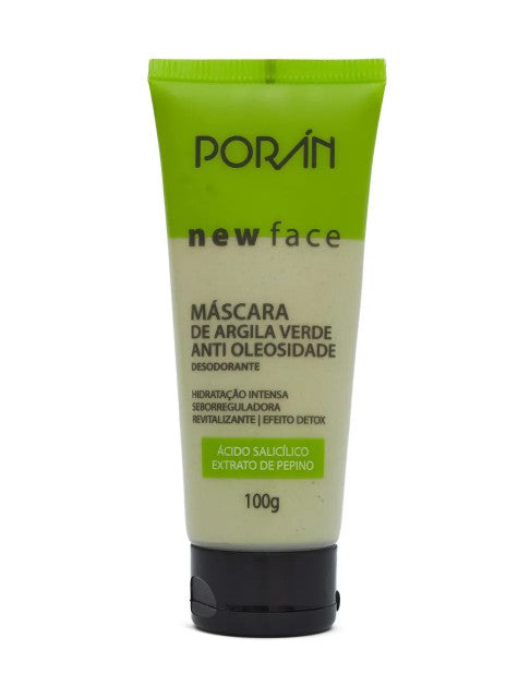 Kit Skincare Porán New Face Anti Oleosidade  Ácido Salicílico + Extrato de Pepino  Controle de Oleosidade  Efeito Detox