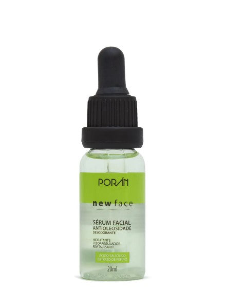 Kit Skincare Porán New Face Anti Oleosidade  Ácido Salicílico + Extrato de Pepino  Controle de Oleosidade  Efeito Detox
