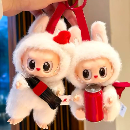 Lafufu Refrigerante Cola Boneco Chaveiro 14cm Pelúcia Monstrinho U / VARIADA