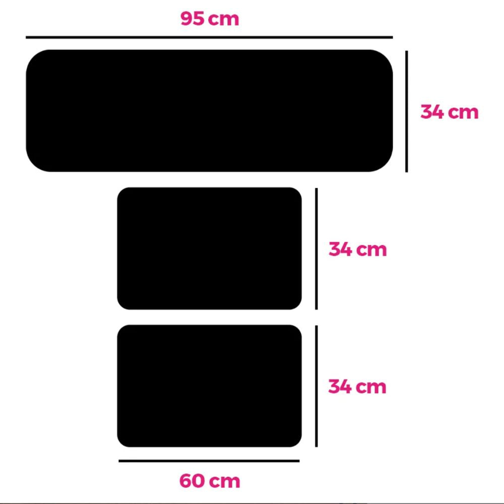 Kit Natal 4 Capas de Almofada + Kit 3 Tapetes + 1 Trilho de Mesa - Feliz Natal Rosa