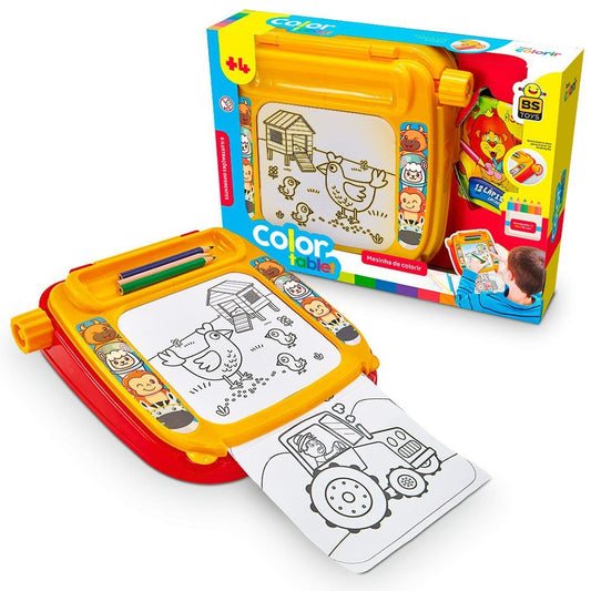 Mesinha Para Pintura Tablet Color De Brinquedo Com Lápis De Cor U / LARANJA