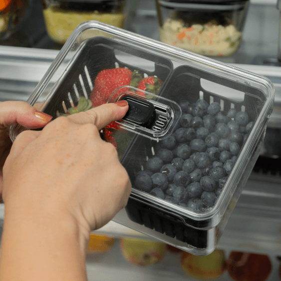 Organizador com cesto duplo Ou 2,2L Linha Clear Fresh