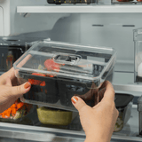 Organizador com cesto duplo Ou 2,2L Linha Clear Fresh