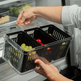 Organizador com cesto triplo Ou 5L Linha Clear Fresh