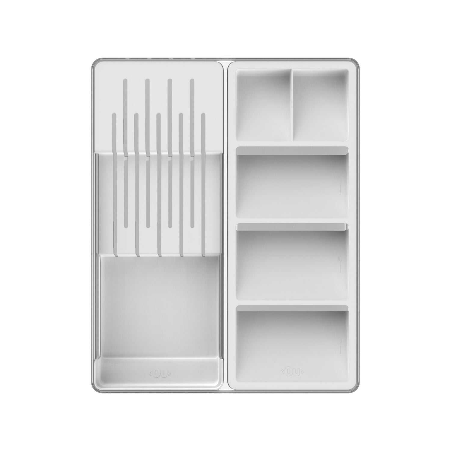 Organizador de facas e talheres Ou Linha Clear Gavetas