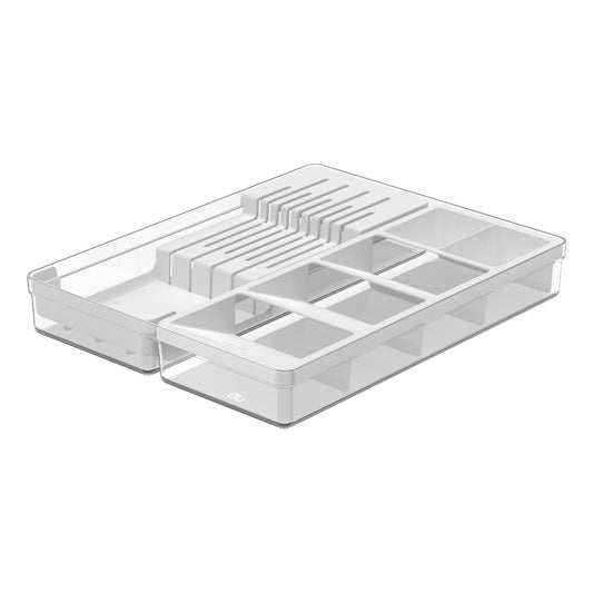 Organizador de facas e talheres Ou Linha Clear Gavetas