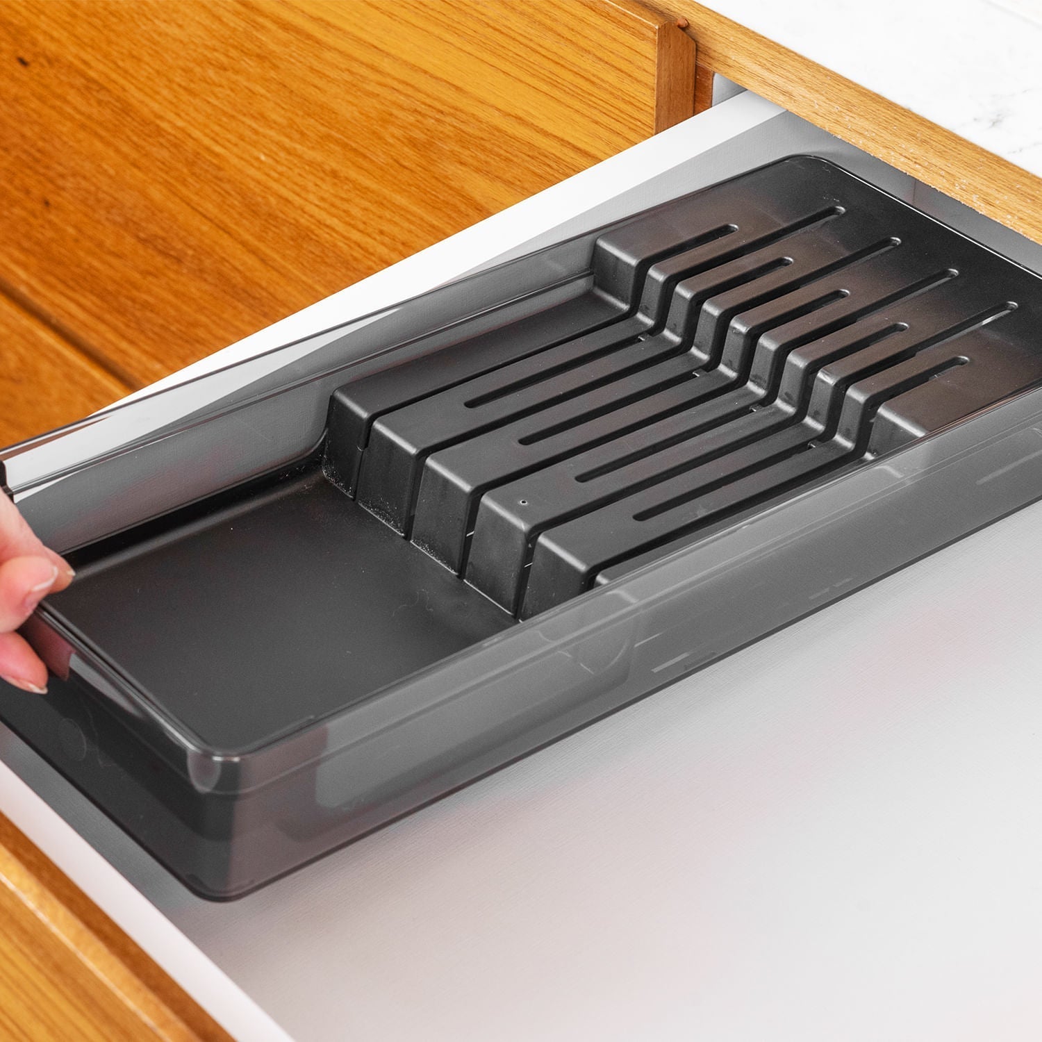 Organizador de facas Ou Linha Clear Gavetas