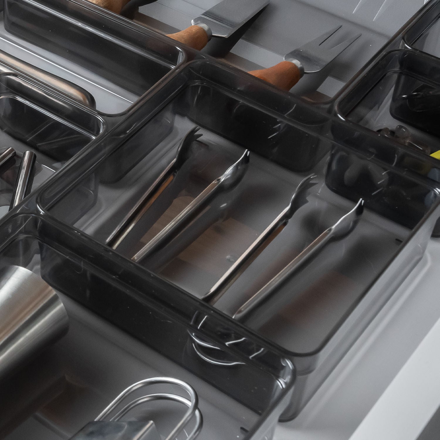 Organizador de gavetas  Ou 15 x 15 x 5,6 Linha Clear Gavetas