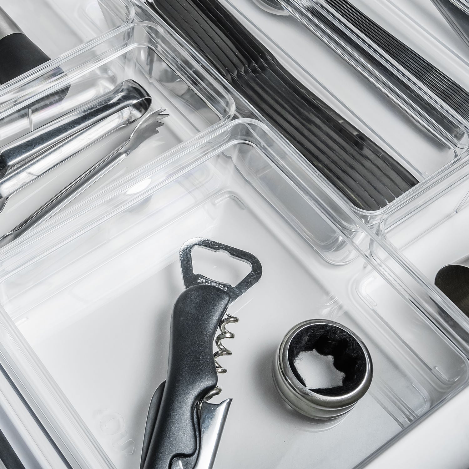 Organizador de gavetas  Ou 15 x 15 x 5,6 Linha Clear Gavetas