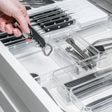 Organizador de gavetas  Ou 15 x 15 x 5,6 Linha Clear Gavetas