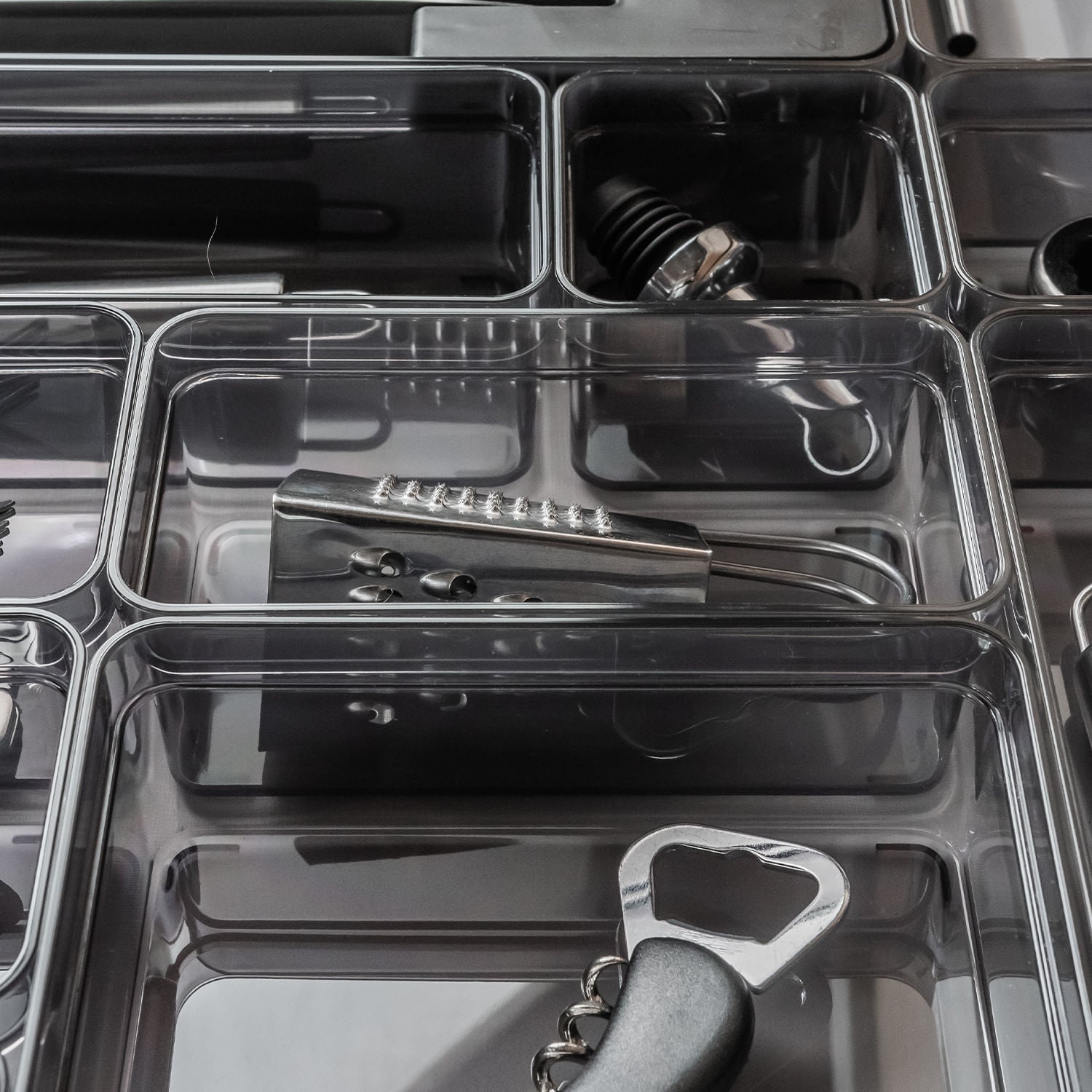 Organizador de gavetas Ou 15 x 7,5 x 5,6 Linha Clear Gavetas