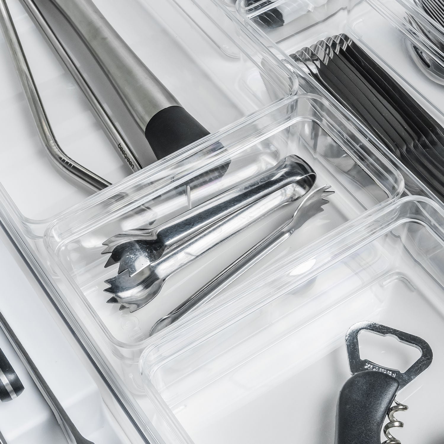 Organizador de gavetas Ou 15 x 7,5 x 5,6 Linha Clear Gavetas