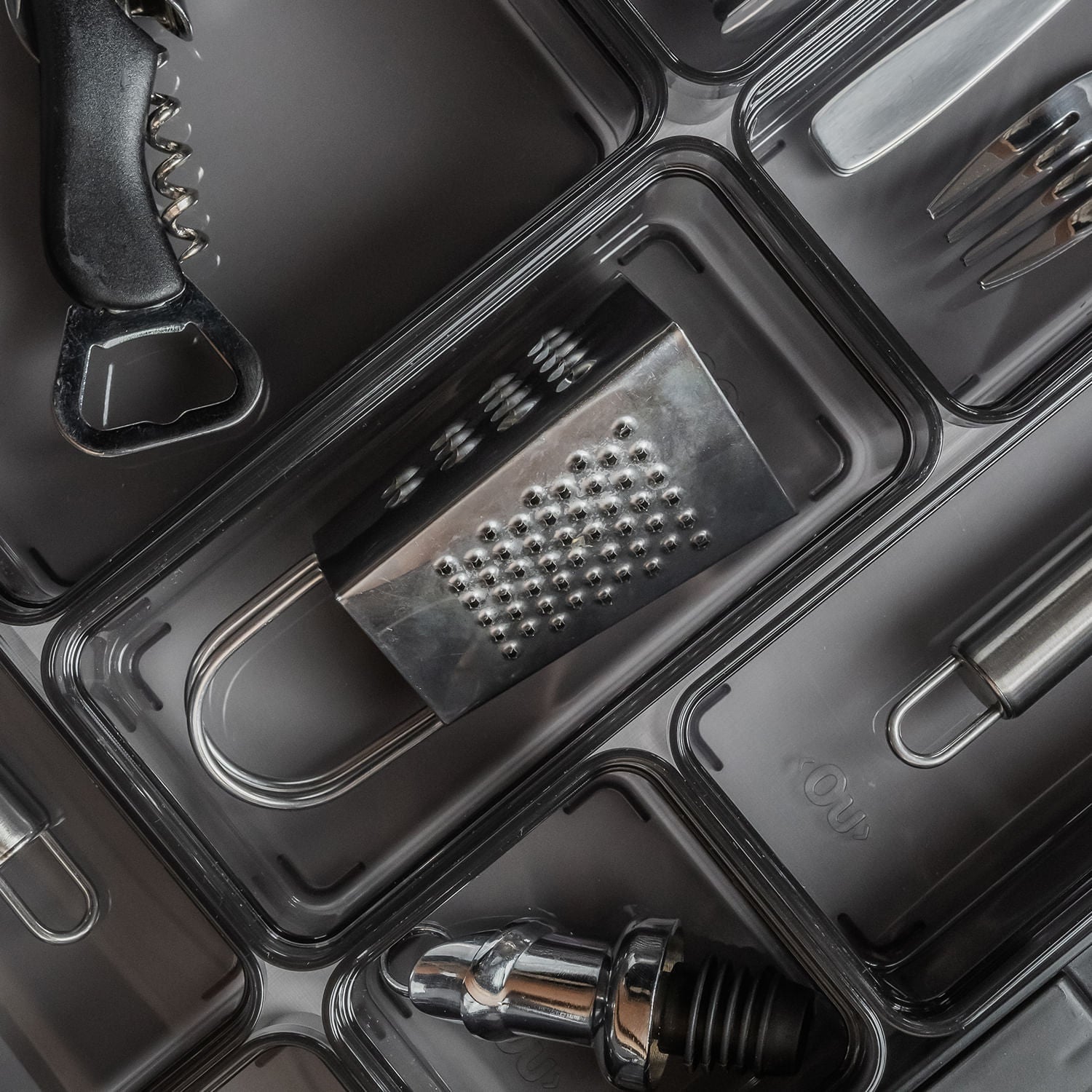 Organizador de gavetas Ou 15 x 7,5 x 5,6 Linha Clear Gavetas