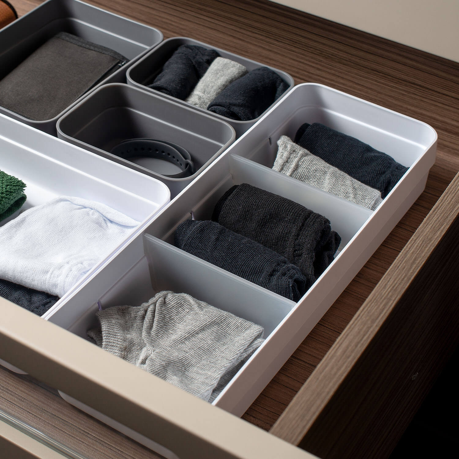 Organizador de gavetas Ou 2 divisórias Linha Logic