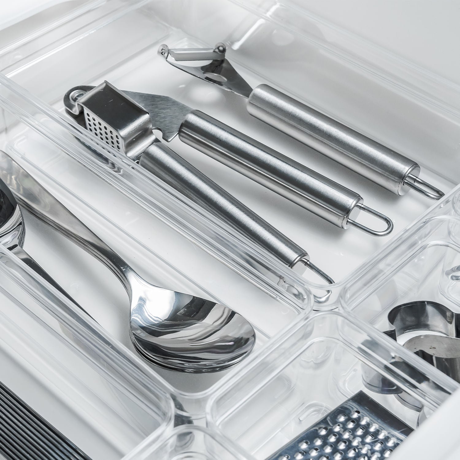 Organizador de gavetas Ou 22,5 x 15 x 5,6 Linha Clear Gavetas