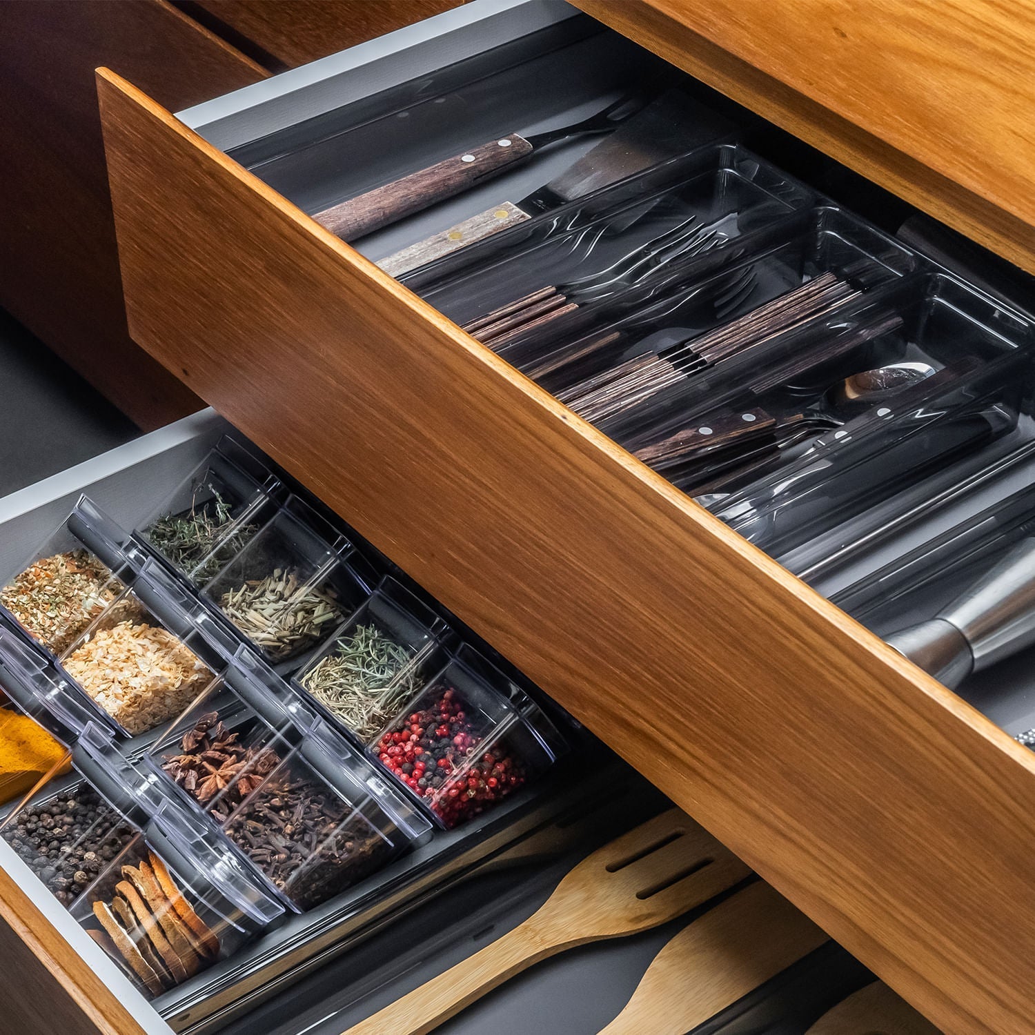 Organizador de gavetas Ou 37,5 x 15 x 5,6 Linha Clear Gavetas