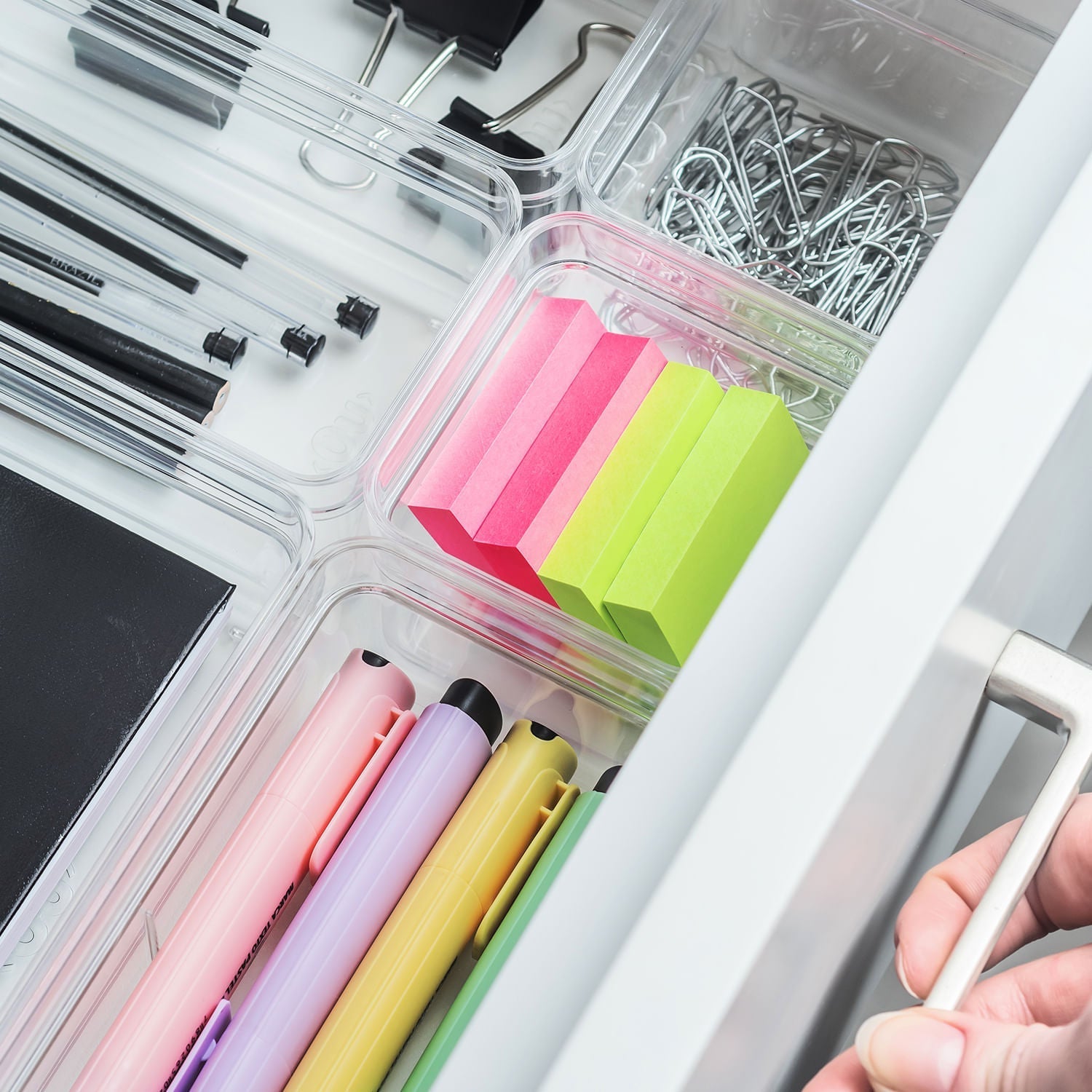 Organizador de gavetas Ou 7,5 x 7,5 x 5,6 Linha Clear Gavetas