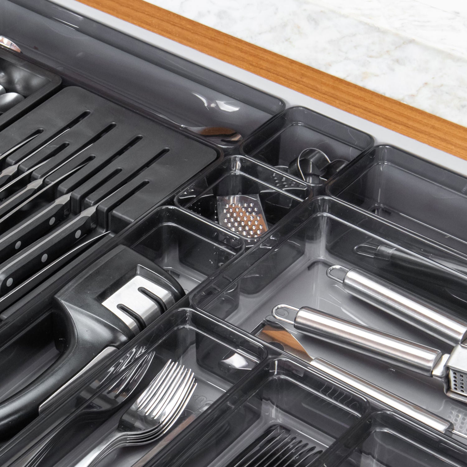 Organizador de gavetas Ou 7,5 x 7,5 x 5,6 Linha Clear Gavetas