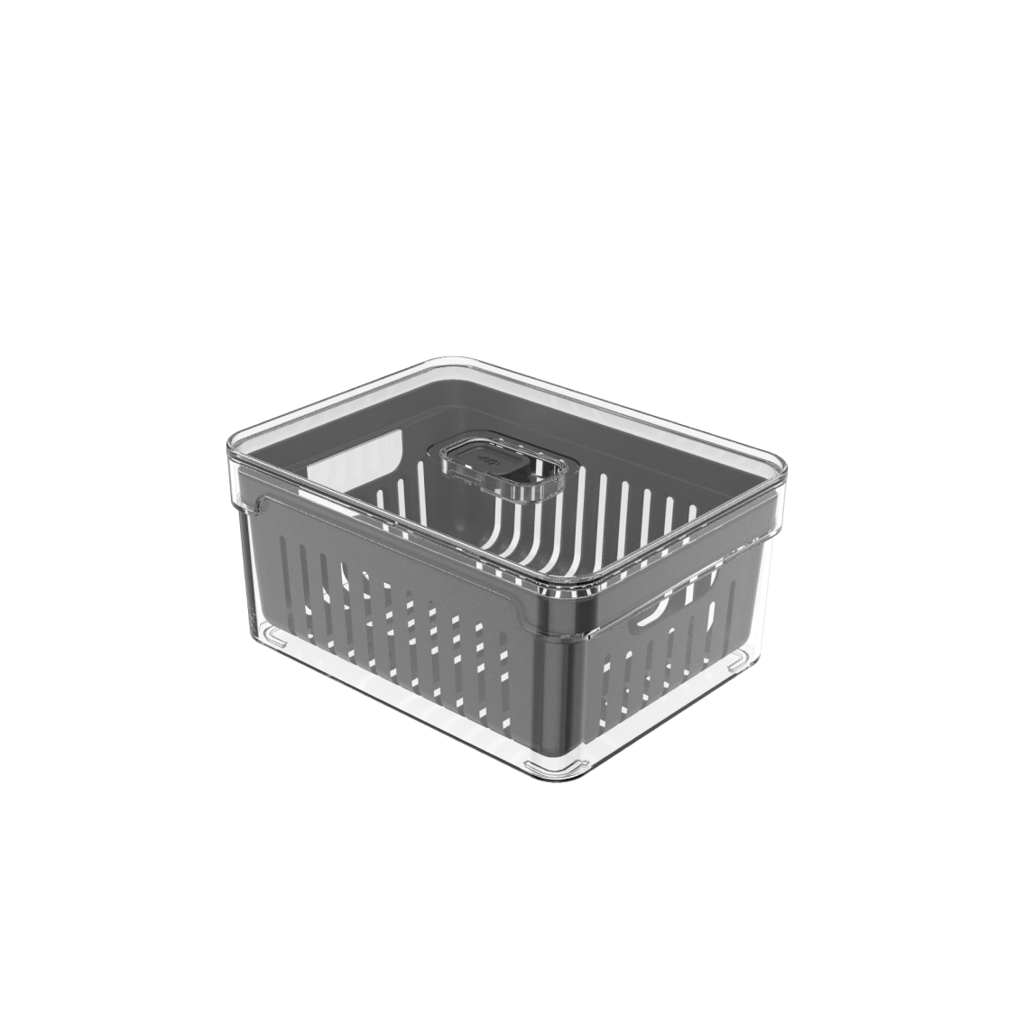 Organizador de geladeira com cesto Ou 2,2L Linha Clear Fresh