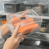 Organizador de geladeira com tampa Ou 2,2L Linha Clear Fresh