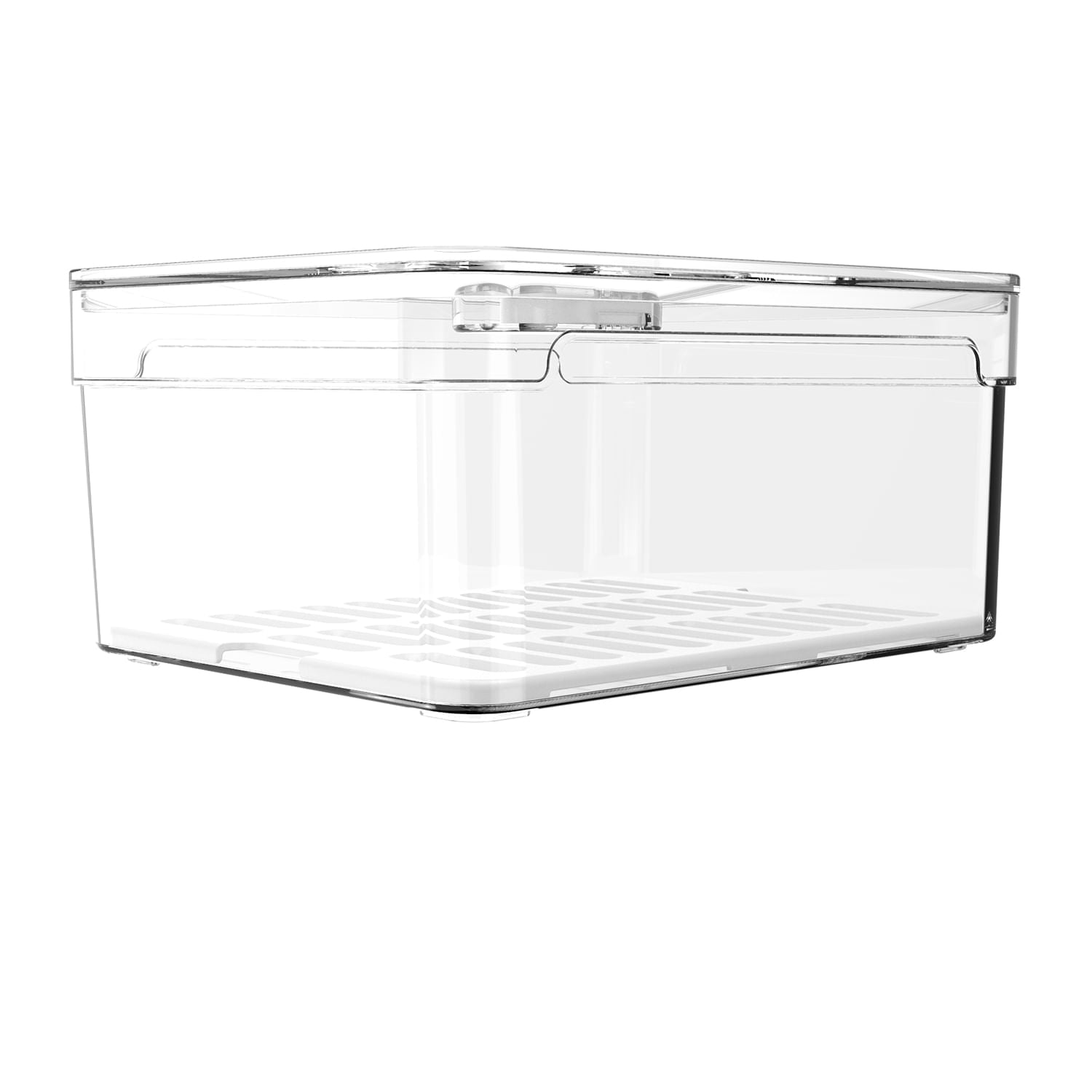Organizador de geladeira com tampa Ou 2,2L Linha Clear Fresh